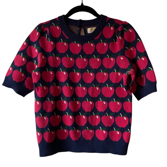Maeve by Anthropologie Sweaters - Anthropologie Maeve Puff Short Sleeve Apple Sweater Size Extra Small